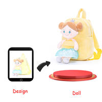 Sac à dos de lion de dessin animé mignon personnalisé pour étudiants en peluche super douce avec remplissage en coton PP jouet scolaire confortable pour les anniversaires