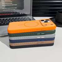 HEYBINGO Nouvelle coque de téléphone magnétique sans fil antichoc en TPU+PC au toucher doux pour 17 Pro