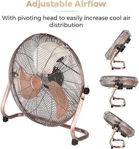Ventilateur de sol portable à haute vitesse de 20 pouces <span class=keywords><strong>3</strong></span> réglages de vitesse Contrôle mécanique Couleur Cooper pour l'extérieur et le ménage - Product Image 3