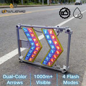 Pannello <span class=keywords><strong>a</strong></span> Freccia LED Portatile <span class=keywords><strong>a</strong></span> Batteria, Guscio in Metallo, Grado di Protezione IP66, Riflettente Prismatico ad Alta Intensità per <span class=keywords><strong>Traffico</strong></span> Temporaneo - Product Image 1