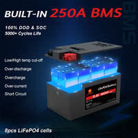 Libre d'impôt UE/US/Canada Stock LiFePO4 12V 100Ah Batterie 12.8V 100AH Cellules intégrées au lithium-fer-phosphate BMS
