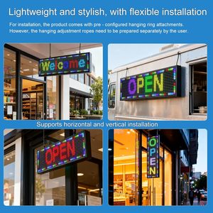 Letrero LED a Todo Color IP65 P10, Programable por WiFi, Letrero Digital Colgante para Entrada, Luz Decorativa, Enchufe Personalizado para Reino Unido/EE. UU./Australia/UE - Product Image 3