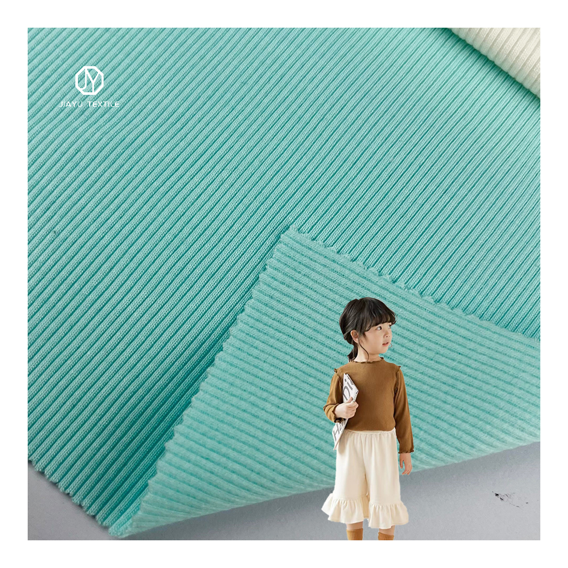 32S бамбуковая ребристая вязаная ткань 250gsm 66% бамбуковое волокно 26% хлопок спандекс стрейч 2*2 ребристая ткань для одежды