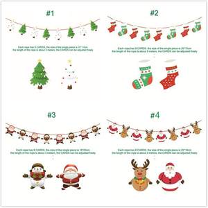 Venta al por mayor nuevo diseño fieltro Navidad Banner Decoración Para Festival uso doméstico - Product Image 3