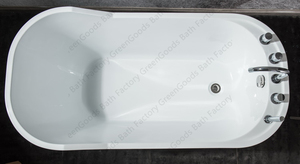 Bañera independiente acrílica moderna para <span class=keywords><strong>Hotel</strong></span>, bañera de Color blanco, económica, gran <span class=keywords><strong>oferta</strong></span> - Product Image 2