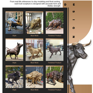 Scultura in Bronzo a Grandezza Naturale del Toro di Wall Street, Statua del Toro che Corre, Personalizzabile, Alta Qualità per Esterni - Product Image 5