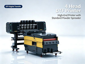 4 Head DTF Printer with Standard Powder Spreader Direct to Film
