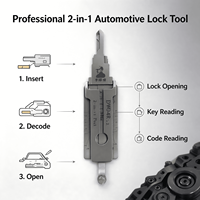 Offre Spéciale LISHI DWO4R 2-en-1 Outil de Déverrouillage et Décodeur Automatique en Acier Inoxydable pour Coupe de Clés par Code, Outil de Qualité Serrurier V.2