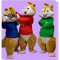 Excellent produit populaire robe de soirée mignonne longue peluche écureuil mascotte Costume gonflable mascotte géante costume