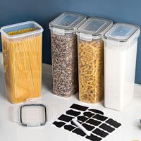 HAIXIN Contenant de stockage alimentaire hermétique carré de 2,8 L pour la cuisine, le stockage de céréales, de farine, de sucre, de nourriture sèche, avec couvercle