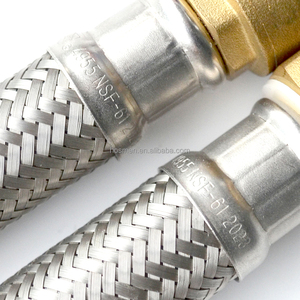 NSF-61 CUPC 304 tubo scaldabagno intrecciato in acciaio inox con spinta senza piombo per collegare valvola a sfera in ottone - Product Image 2