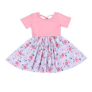 Robe à rayures pour petites filles, motif floral, style bohème, tenue d'été - Product Image 3