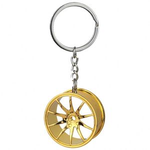 Metal <b>Key</b> <b>Chain</b> Car Hub Mini Tire Wheel <b>Key</b> <b>Chain</b> - Product Image 3