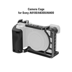 Jaula para Cámara SmallRig 3164B de Acero Inoxidable con Mango de Silicona y Soporte Cold Shoe ARRI 3/8-16 para <span class=keywords><strong>Sony</strong></span> A6100 A6300 <span class=keywords><strong>A6400</strong></span> - Product Image 2