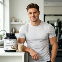 Isolat de protéines de lactosérum en poudre, haute teneur en protéines, absorption rapide, récupération musculaire, complément alimentaire pour la musculation, enfants, adolescents, logo personnalisé OEM
