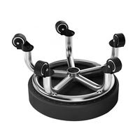 Mobilier de maison préfabriquée chaise ronde basse roulante petit tabouret en cuir synthétique