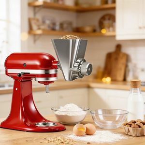 อุปกรณ์บดเมล็ดธัญพืชสำหรับเครื่องผสมอาหารแบบตั้งพื้น <span class=keywords><strong>KitchenAid</strong></span>, ชุดบดแป้งโลหะทั้งหมด 9 ระดับสำหรับ <span class=keywords><strong>KitchenAid</strong></span>, เหมาะสำหรับบดข้าวสาลี - Product Image 2