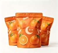 Pochette en plastique EVA de qualité alimentaire refermable personnalisée avec fermeture éclair, impression numérique et logo personnalisé pour l'emballage des collations