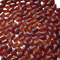 Pabrik langsung Natural Orange Garnet Teardrop Cabochons 7x11mm ukuran standar datar bawah longgar permata Inlay/kawat pembungkus