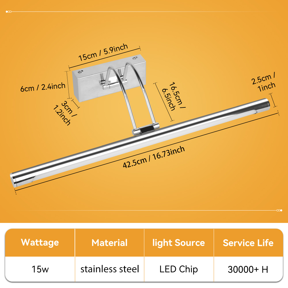 15W - Chrome - 40CM