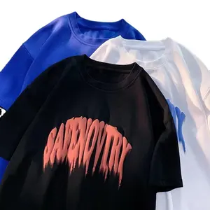 Dongguan City Streetwear produttore uomo pesante 100% cotone maglietta personalizzata maglietta oversize grafica 3D Puff Print T-Shirt