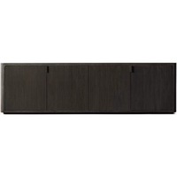 Moderner Langlebiger Massivholz Wohnzimmer TV-Schrank mit 4 Türen Flachbildschirm-Design