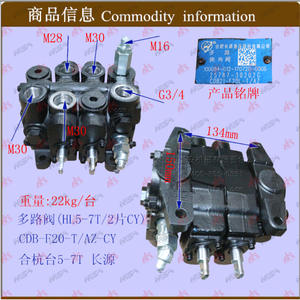 Vannes hydrauliques multi-voies Shengan Brand Agent + Changyuan CDB-F20L-T/AZ (HL5-7T/2 pièces) - Product Image 2