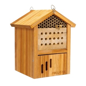 Casa de insectos colgante de madera para exteriores, decoración de jardín de 10-14 pulgadas para control de plagas y observación - Product Image 5