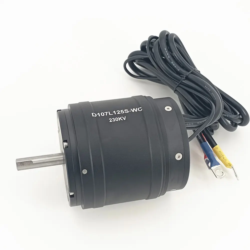 Reacher Tech D107L125s Water Cooling 12n10p Design 20nm High Torque 12kw Dc Motorcycle Electric Motor With Hall Sensor