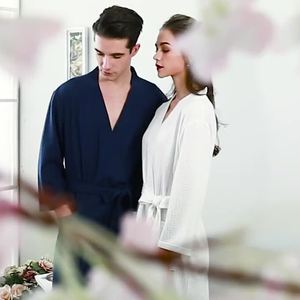 Nuovo <span class=keywords><strong>Set</strong></span> <span class=keywords><strong>Accappatoio</strong></span> Waffle 2026 per Coppie, 4 Stagioni, in Cotone Turco, Kimono da Hotel e Spa per <span class=keywords><strong>Uomo</strong></span> e <span class=keywords><strong>Donna</strong></span> - Product Image 2