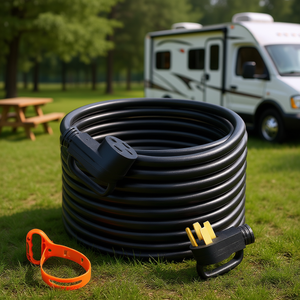 Cable de Extensión para RV de 50 Amperios y 15 Metros, Cable de Alimentación de Cobre Resistente para Remolques y Campers - Product Image 2