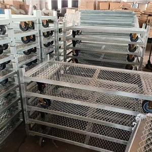 Chariot de plantation soudé en métal rose réglable détachable de jardin de jardinage de haute qualité - Product Image 1