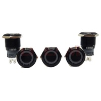 Interrupteur à bouton-poussoir métallique éclairé de 19 mm, étanche, 12 V, 20 A, avec anneau LED, anti-vandalisme, rond, marche/arrêt, pour applications marines