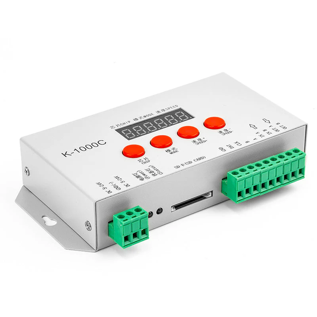 K-1000C SD Crad Off-line Controller Programmable DMX512 SPI UCS2904 Pixel Led Controller for Stage Lighting Design