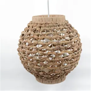 Popolare Trendy Natural Bird Cage Rattan paralumi soffitto artigianato lampade moderno tessuto paglia prodotto alta quantità