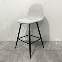 Meilleur vendeur Tabouret de bar contemporain de hauteur comptoir en tissu velours léger Pieds en métal robustes Utilisation en extérieur Hôtel Utilisation à domicile Bar