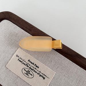 Barrettes à cheveux coréennes d'été 2026 en alliage, 5,5 cm, sans plis, couleur gelée douce, géométriques, sans couture, pour frange latérale, accessoires pour cheveux de bébé, pour fille - Product Image 2