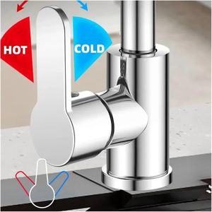 <span class=keywords><strong>Robinet</strong></span> de cuisine avec pulvérisateur 4 en 1 Cascade/Pluie/Courant/Pulvérisation Bec rotatif à 360 ° Utilitaire Acier inoxydable 201/304 - Product Image 6