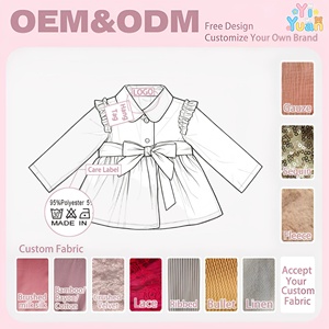 Manteau trench beige pour enfants à col Peter Pan, avec volants aux épaules et nœud à la taille, manches longues, pour petites filles, veste d'extérieur printemps - Product Image 2