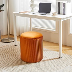 IBUYKE Ottoman de rangement en velours, tabouret de coiffeuse rembourré, design moderne, repose-pieds pour <span class=keywords><strong>table</strong></span> basse, aucun assemblage requis, salon - Product Image 2