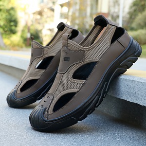 Summer Open-weave Breathable Mesh Surface <b>Sandals</b> with Hollow Design for Casual Wear, Suitable for Beach and <b>Sandal</b> Use. - Product Image 3