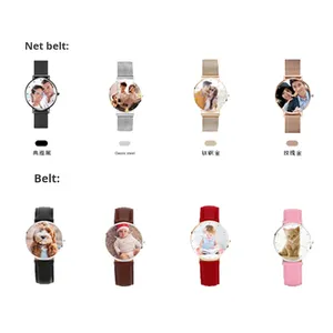 Tùy chỉnh hình ảnh in lưới thép không gỉ xem quay số 40mm Thạch anh cổ tay xem cho các cặp vợ chồng với 20mm hợp kim trường hợp và ban nhạc Chiều rộng - Product Image 4