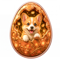 Médaille Corgi en Cuivre Fin 999 de 5 oz, Relief 3D, Couleurs UV, Effet Proof-like, Cadeau pour les Amateurs de Chiens et de la Famille Royale