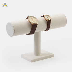 Présentoir de Luxe Auralux pour Montres et Bijoux, Support en Velours en Forme de T pour Bracelets et Bijoux - Product Image 3