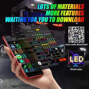 Feux avant LED pour voitures, grande taille, yeux de démon, lampe à œil colorée, écran souple, vitres de voiture, programmable, flexible, 12V 5W, 2 ans de garantie - Product Image 5