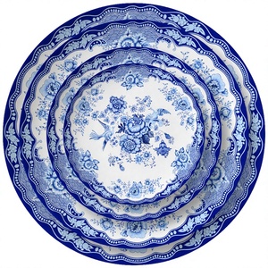 Classic Chinese Style Eco-Friendly Bone <b>China</b> Disposable Coffee <b>Cup</b> <b>Saucer</b> Set with Floral Pattern for Party Use - Product Image 2