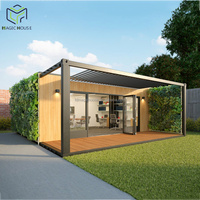 Bureau conteneur modulaire Magic House avec toilettes, design varié, disponible de 8 à 20 pieds, avec tarifs compétitifs