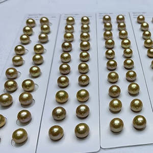 ไข่มุกเอดิสันน้ำจืดย้อมสีทองขนาด11-12มม. จับคู่สำหรับทำเครื่องประดับไข่มุกหลวม - Product Image 4