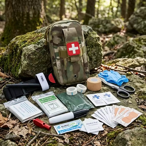 Kit de Primeros Auxilios para Traumas, Bolsa Médica Compacta de Supervivencia con Torniquete, Cuidado de Heridas de Emergencia para Campismo al Aire Libre - Product Image 4