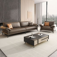 Ensemble de canapés Chesterfield en cuir, style minimaliste et luxueux, pour appartement et hôtel, design modulaire noir